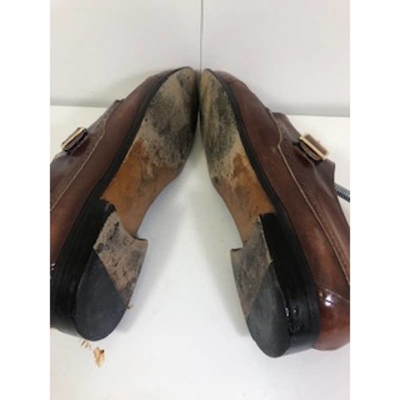 Stamati Mastroianni Leather Almond Toe Monk Strap Dress Shoes Brown Mens US 8 main image 5
